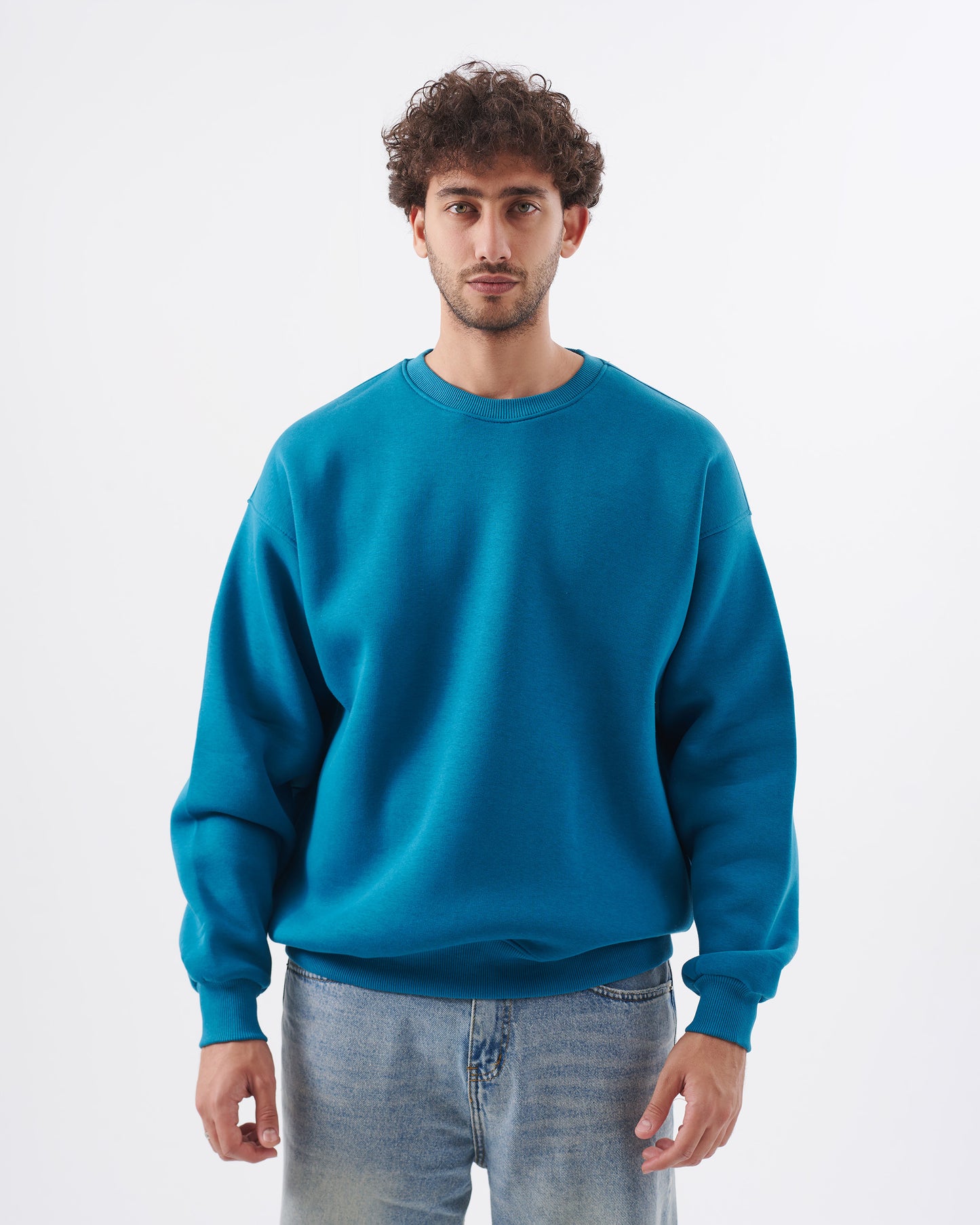 Oversized crew neck Light Green