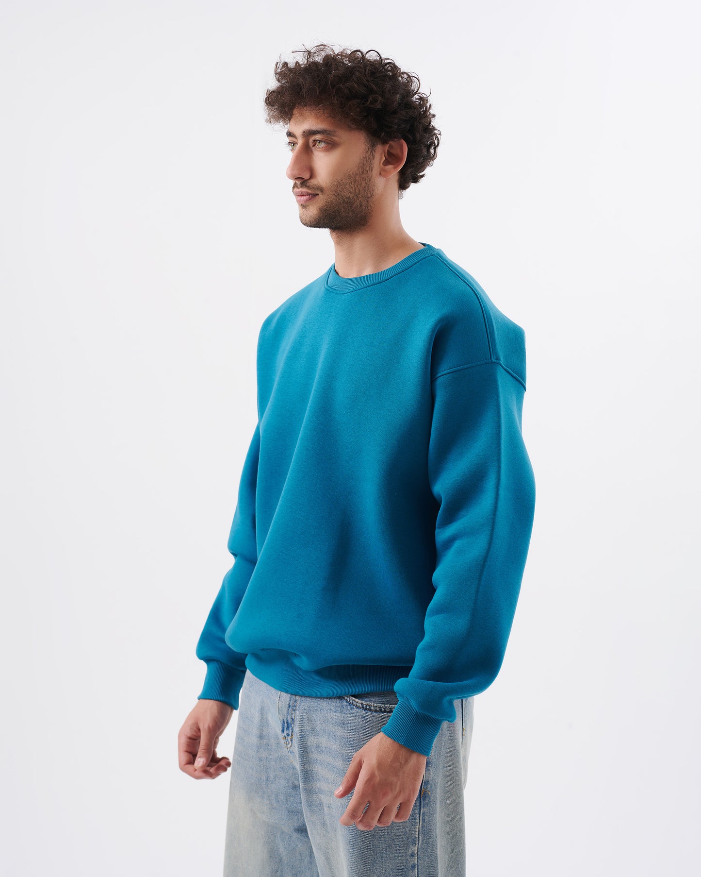 Oversized crew neck Light Green